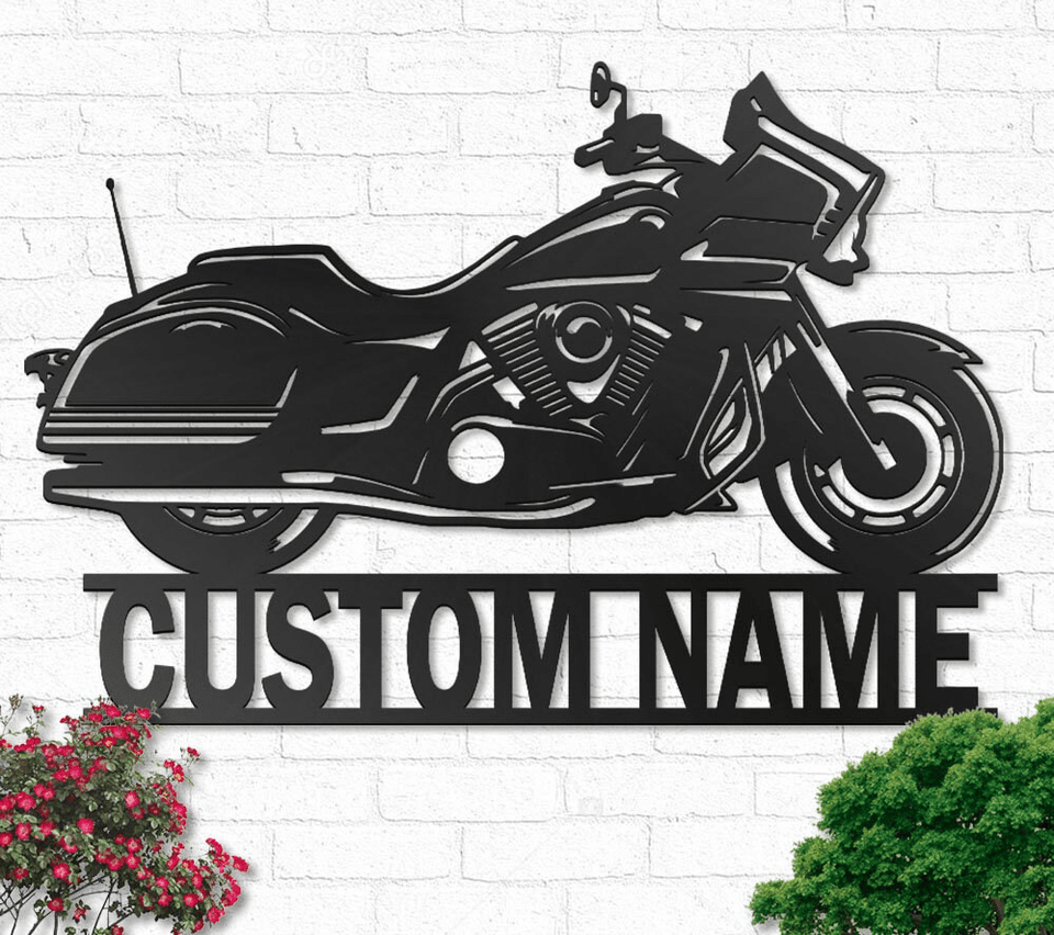 Custom Name Motorcycle - Metal House Sign