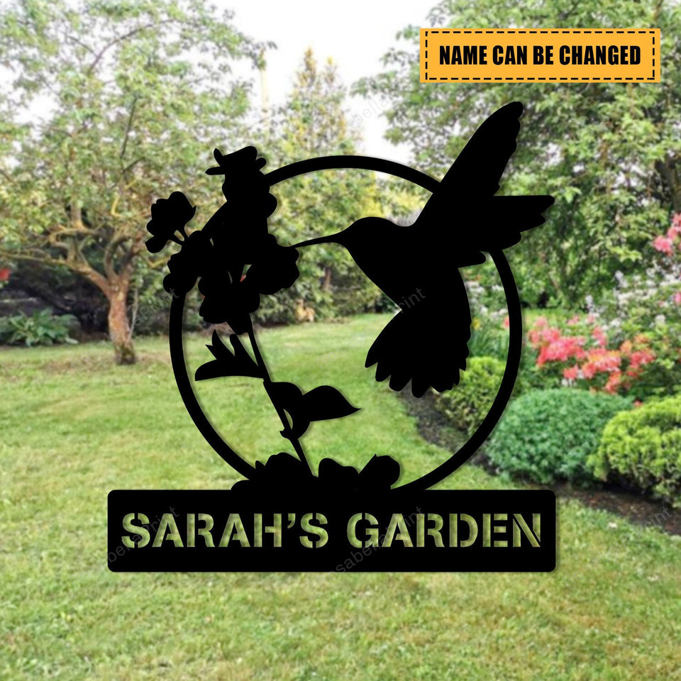 Personalized Hummingbird Metal Garden Signs Personalized Hummingbird Black Metal Peace Sign Cute Metal Welcome Signs For Outside