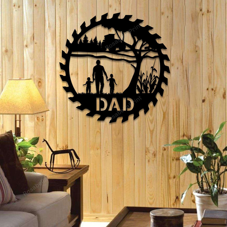 Personalized Father And Two Sons Metal Signs Personalized Father Coffee Signs Kitchen Decor Small Signs For Garden