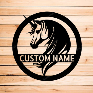Unicorn Monogram Personalized Wall Steel Signs Unicorn Monogram Sign Men Wonderful Custom Signs For Home Decor