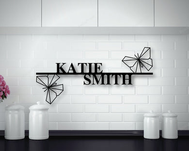 Personalized Metal Butterfly Signs Personalized Metal Fence Signs Decoration Nice Shop Signs For Garage
