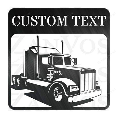 Semi Truck Monogram V5 Customized Metal Signs Semi Truck Stand Up Stop Sign Attractive Personalized Signs For Home