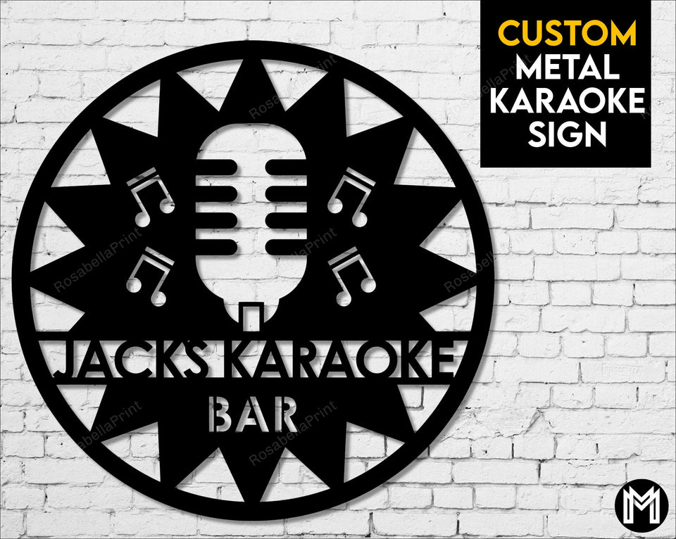 Metal Karaoke Sign Metal Karaoke Bath Sign Kawaii Vintage Metal Signs For Garage