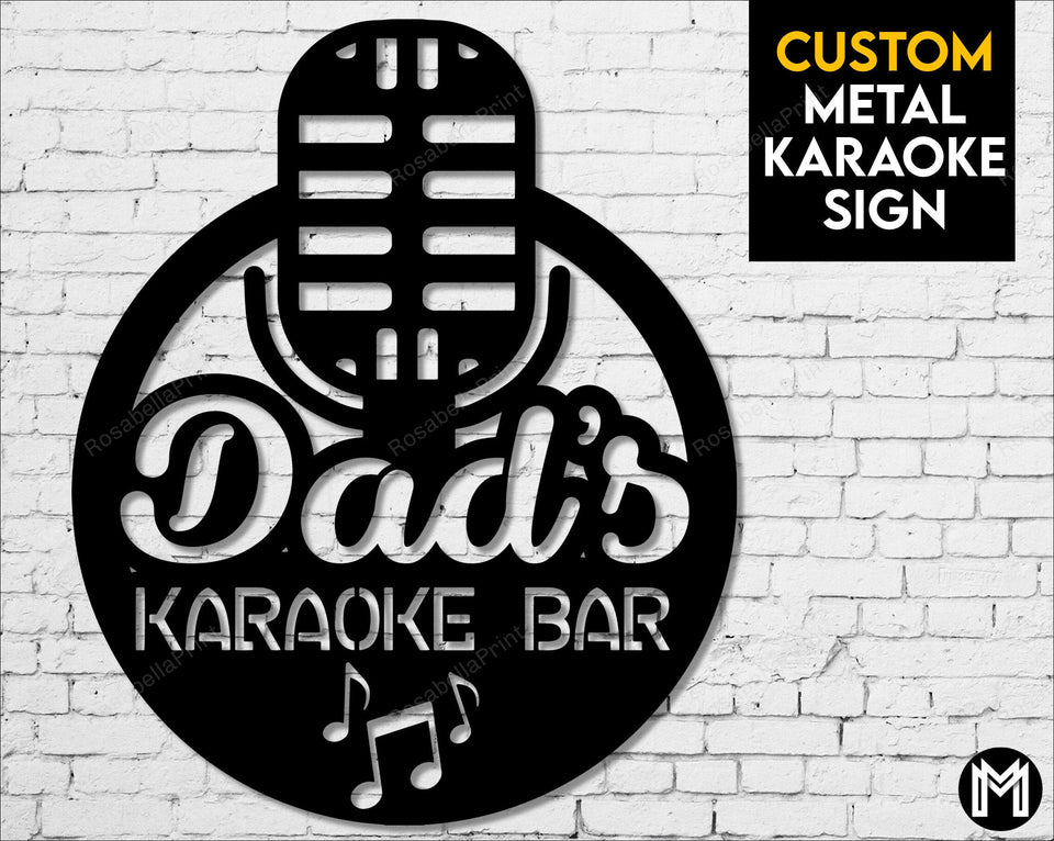 Metal Karaoke Sign Metal Karaoke Bath Sign Kawaii Vintage Metal Signs For Garage
