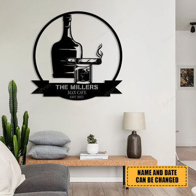 Personalized Whiskey And Cigarette Man Cave Metal Signs Personalized Whiskey Kitchen Decorations Wall Signs Shapely Vintage Metal Signs For Garage