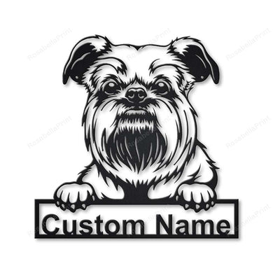 Personalized Griffon Bruxellois Dreed Dog Metal Sign Personalized Griffon Camping Sign Tiny Personalized Name Signs For Home Decor