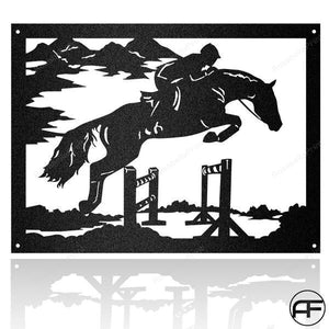 Horse Fence Art Personalized Horse Metal Signs Horse Fence Metal Tin Sign Elegant Big Family Signs For Home Decor