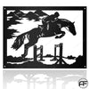 Horse Fence Art Personalized Horse Metal Signs Horse Fence Metal Tin Sign Elegant Big Family Signs For Home Decor