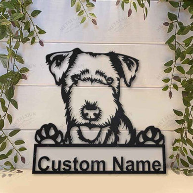 Lakeland Terrier Dog Personalized Metal , Cut Metal Signs Lakeland Terrier Custom Metal Signs Puny Bar Signs For Home