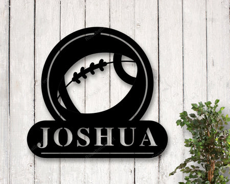 Christmas Gift, Personalized Metal Football Sign Christmas Gift Funny Yard Signs Plain Garage Signs For Men Funny
