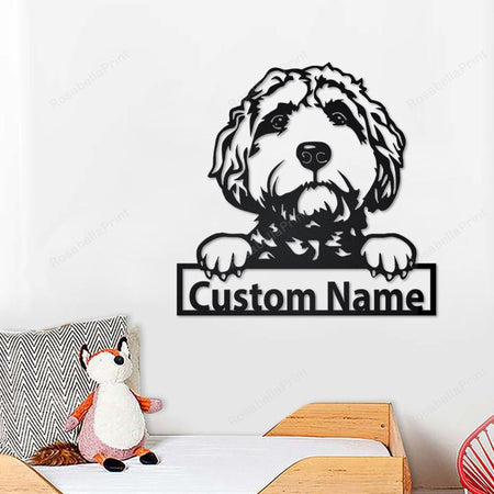 Personalized Goldendoodle Metal Sign Personalized Goldendoodle Customize Sign Gorgeous Personalized Name Signs For Home Decor