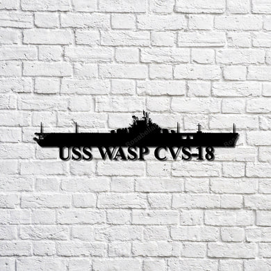 Uss Wasp Cvs18 Navy Ship Metal Sign Uss Wasp Automotive Sign Small Bar Signs For Home Bar Decor