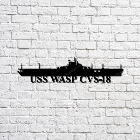 Uss Wasp Cvs18 Navy Ship Metal Sign Uss Wasp Automotive Sign Small Bar Signs For Home Bar Decor