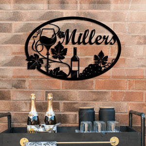 Personalized Grape Cellar Wine Metal Bar Signs Personalized Grape Vintage Beer Signs Beautiful Metal Stakes For Yard Signs
