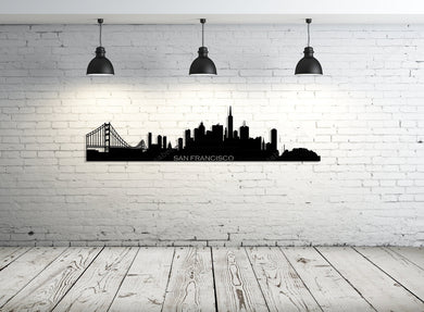 San Francisco City Silhouette Metal Wall Art, San Francisco Skyline Metal , Home Living Room Decoration, Wall Hangings,, Metal Laser Cut Metal Signs San Francisco Custom Wall Sign Plain Metal Address Signs For Houses