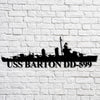 Uss Barton Dd599 Navy Ship Metal Art, Custom Us Navy Ship Cut Metal Sign Uss Barton Home Bar Signs Attractive Corvette Metal Signs For Garage