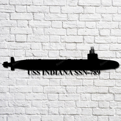 Uss Indiana Ssn789 Navy Ship Metal Art, Custom Us Navy Ship Cut Metal Sign Uss Indiana Custom Name Sign Shapely Shop Signs For Garage