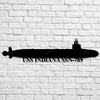 Uss Indiana Ssn789 Navy Ship Metal Art, Custom Us Navy Ship Cut Metal Sign Uss Indiana Custom Name Sign Shapely Shop Signs For Garage