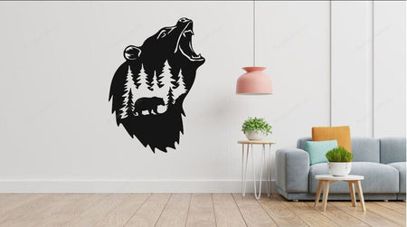 Bear Scene Metal Signs Bear Scene Bbq Signs Outdoor Metal Gorgeous Metal Name Signs For Home