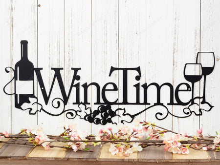 Wine Time Metal Signs Wine Time Man Cave Sign Clean Bar Signs For Home Bar Decor
