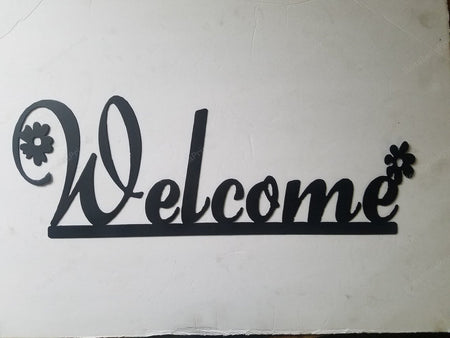 Welcome Flower De Signs Welcome Flower Metal Tin Sign Cute Big Family Signs For Home Decor