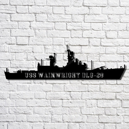 Uss Wainwright Dlg28 Navy Ship Metal Art, Custom Us Navy Ship Cut Metal Signs Uss Wainwright Small Beach Signs Nice Corvette Metal Signs For Garage