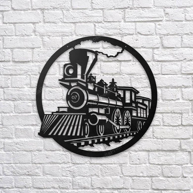 Train (circle) Wall Art Decor Laser Cut Metal Signs Train (circle) Small Decor Signs Shapely Custom Signs For Business