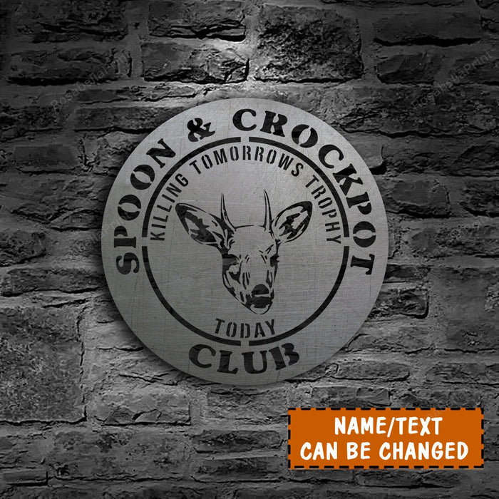 Custom Name/text Spoon & Crockpot Club Deer Metal Signs Custom Name/text Patagonia Sign Attractive Garage Signs For Men