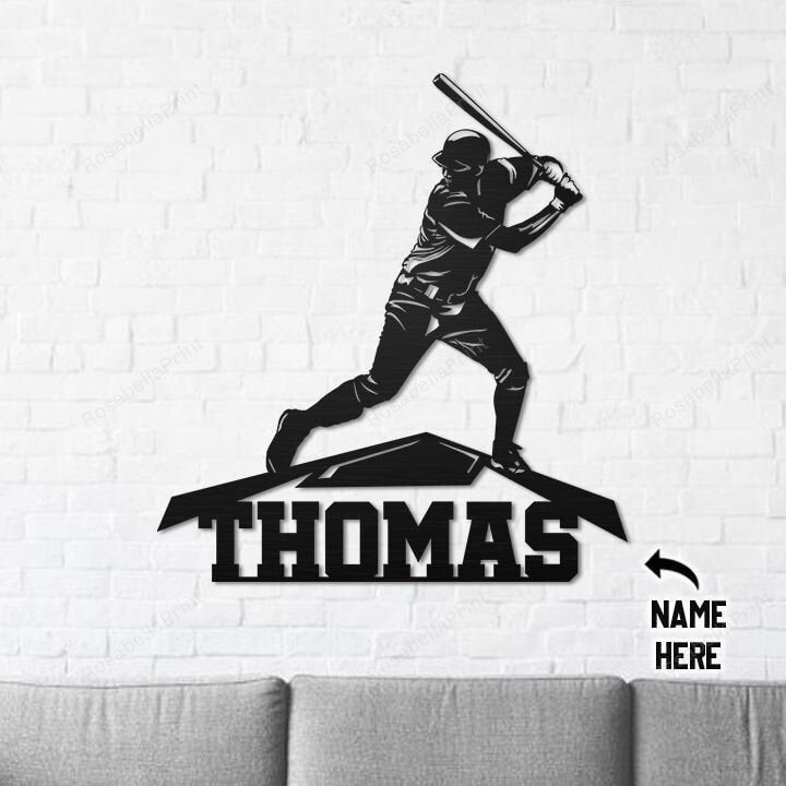 Personalized Baseball Batter Player Metal Sign Personalized Baseball Adult Tin Signs Cute Transformers Metal Sign