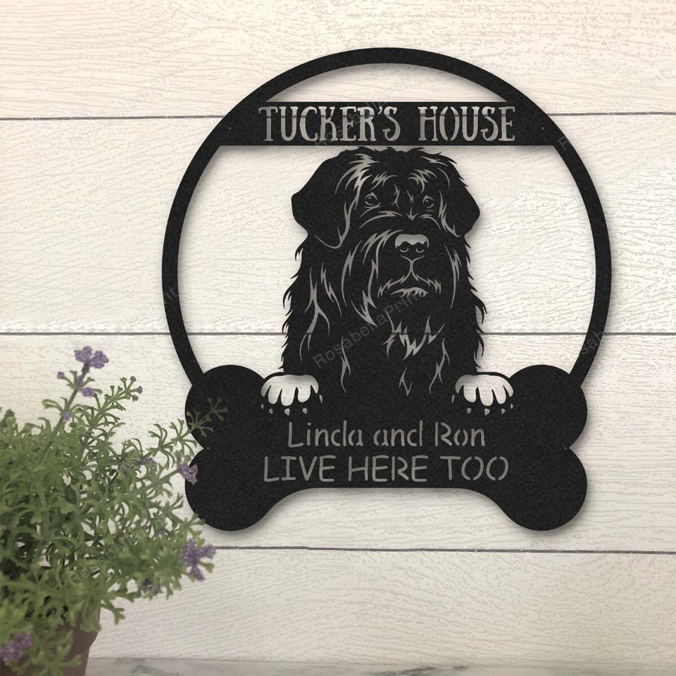 Black Russian Dog Lovers Funny Personalized Metal House Signs Black Russian Above Door Wall Sign Fun Decorative Signs For Wall