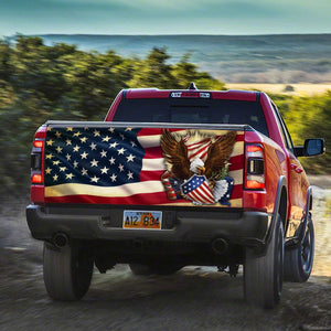 Patriotic American Eagle truck Tailgate Decal Sticker Wrap Tailgate Wrap Decals For Trucks