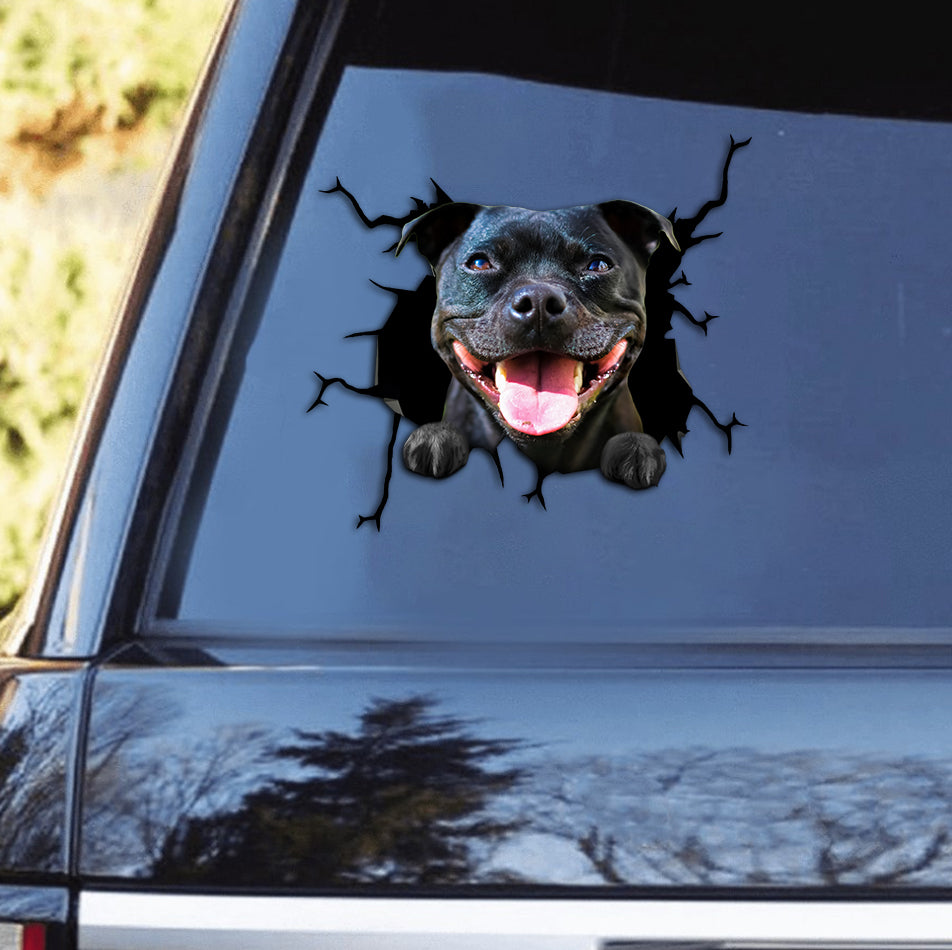 [th0615-snf-tpa]-american-staffordshire-terrier-crack-car-sticker-dogs-lover
