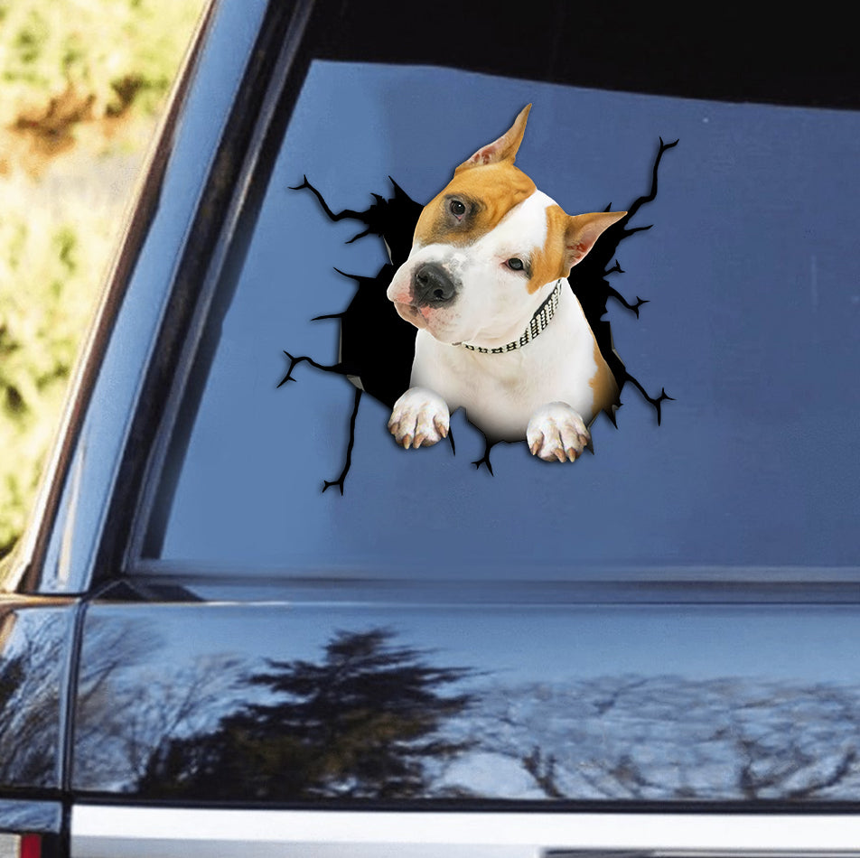 [th0619-snf-tpa]-american-staffordshire-terrier-crack-car-sticker-dogs-lover