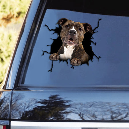[th0620-snf-tpa]-american-staffordshire-terrier-crack-car-sticker-dogs-lover