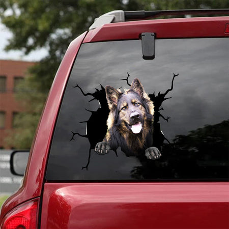 German Shepherd Crack Stickers For Cars Your Cute Computer Stickers Christmas Gifts For Grandma