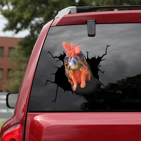 [da0187-snf-tpa]-rooster-crack-car-sticker