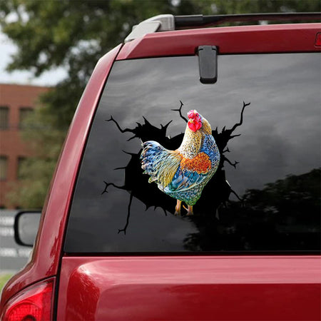 [da0189-snf-tpa]-rooster-crack-car-sticker