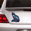 [sk0437-snf-tnt] Black cat car Sticker cats Lover - Camellia Print