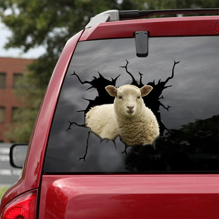 [sk1410-snf-lad]-english-sheep-crack-sticker-cattle-lover