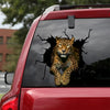 [sk1616-snf-tnt]-leopard-crack-car-sticker-animals-lover