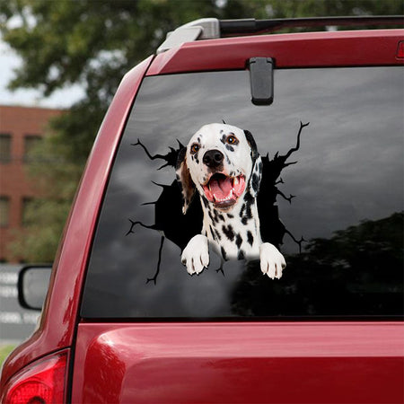 [ld0455-snf-lad]-dalmatian-crack-car-sticker-dogs-lover