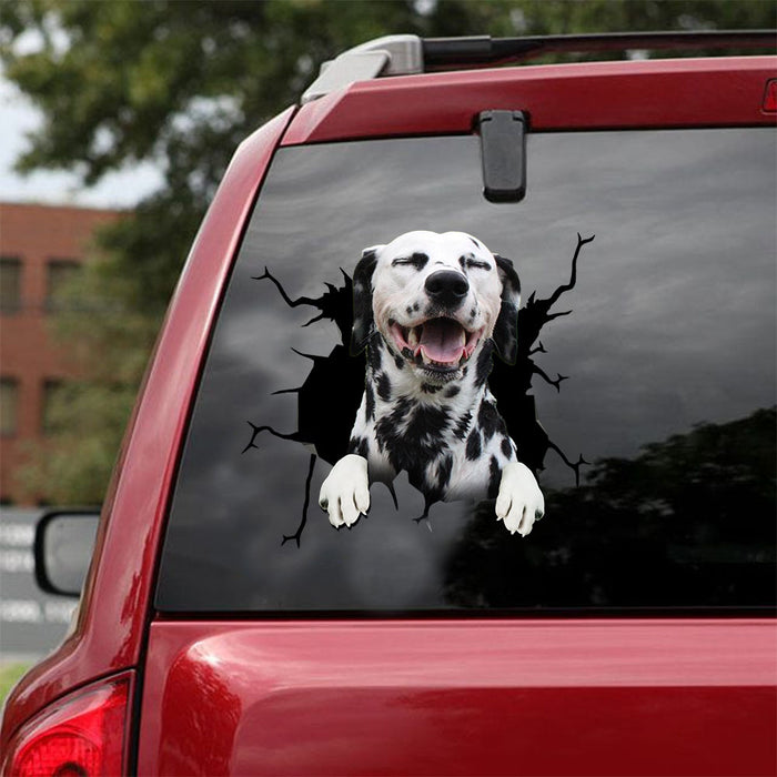 [ld0457-snf-lad]-dalmatian-crack-car-sticker-dogs-lover