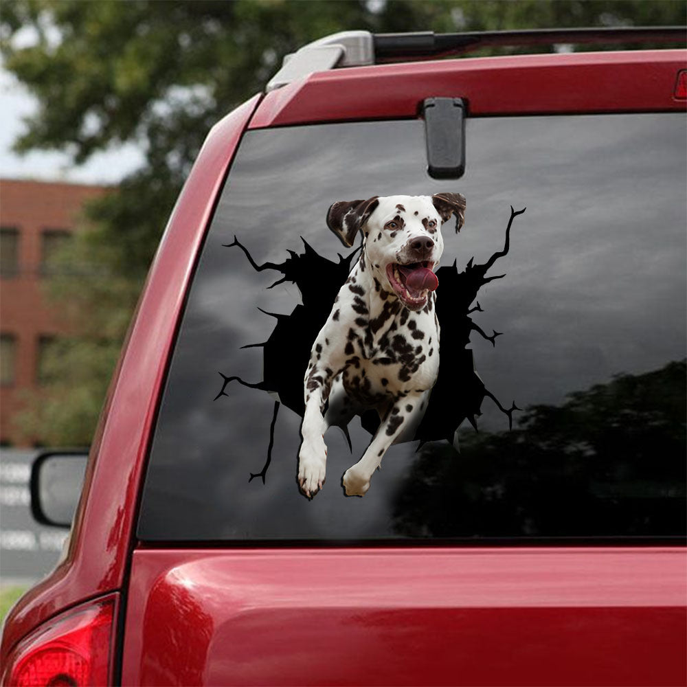 [ld0460-snf-lad]-dalmatian-crack-car-sticker-dogs-lover