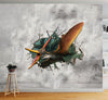 [ld0298-snf-lad]-pteranodon-crack-wall-decal-dinosaurs-lover