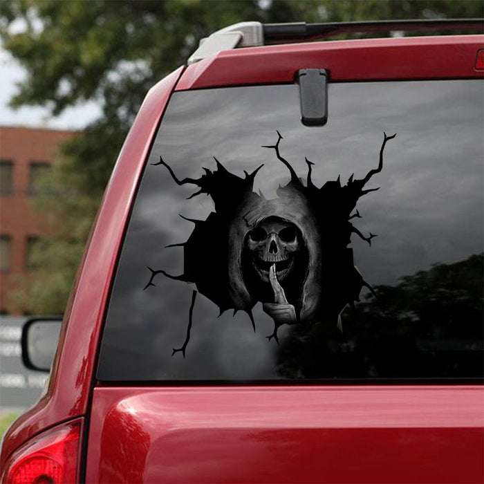 [ld0312-snf-tnt]-skull-crack-car-sticker