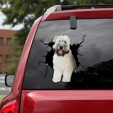 [ld0508-snf-lad]-soft-coated-wheaten-terrier-crack-car-sticker-dogs-lover