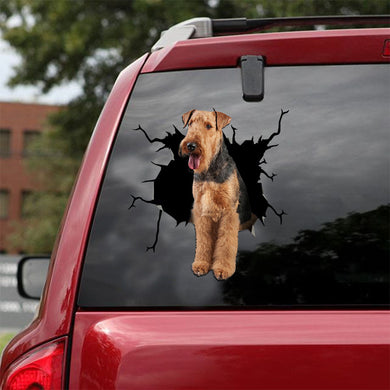 [ld1522-snf-lad]-airedale-terriers-crack-car-sticker-dogs-lover