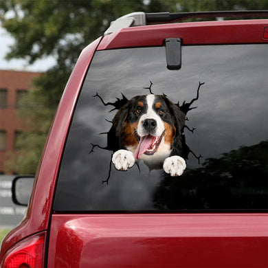 [ld1597-snf-lad]-bernese-mountain-dogs-crack-car-sticker-dogs-lover