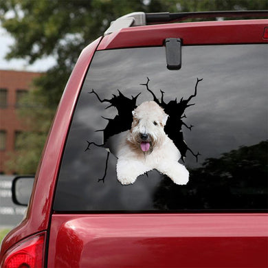 [ld1533-snf-lad]-soft-coated-wheaten-terriers-crack-car-sticker-dogs-lover