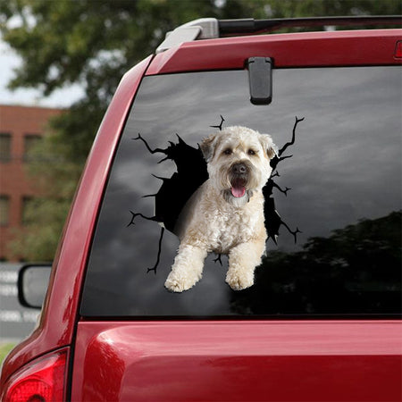 [ld1536-snf-lad]-soft-coated-wheaten-terriers-crack-car-sticker-dogs-lover